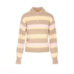 Guest In Residence Women Striped Kknit Polo